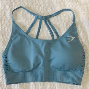 Gymshark seamless blue sports bra